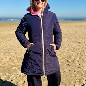 GIUBOTTO IMBOTTITO MIDI REVERSIBILE CON CERNIERA