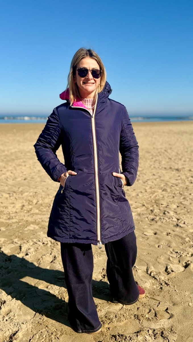 GIUBOTTO IMBOTTITO MIDI REVERSIBILE CON CERNIERA - immagine 2