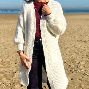 CARDIGAN LUNGO APOERTO MANICA PALLONCINO