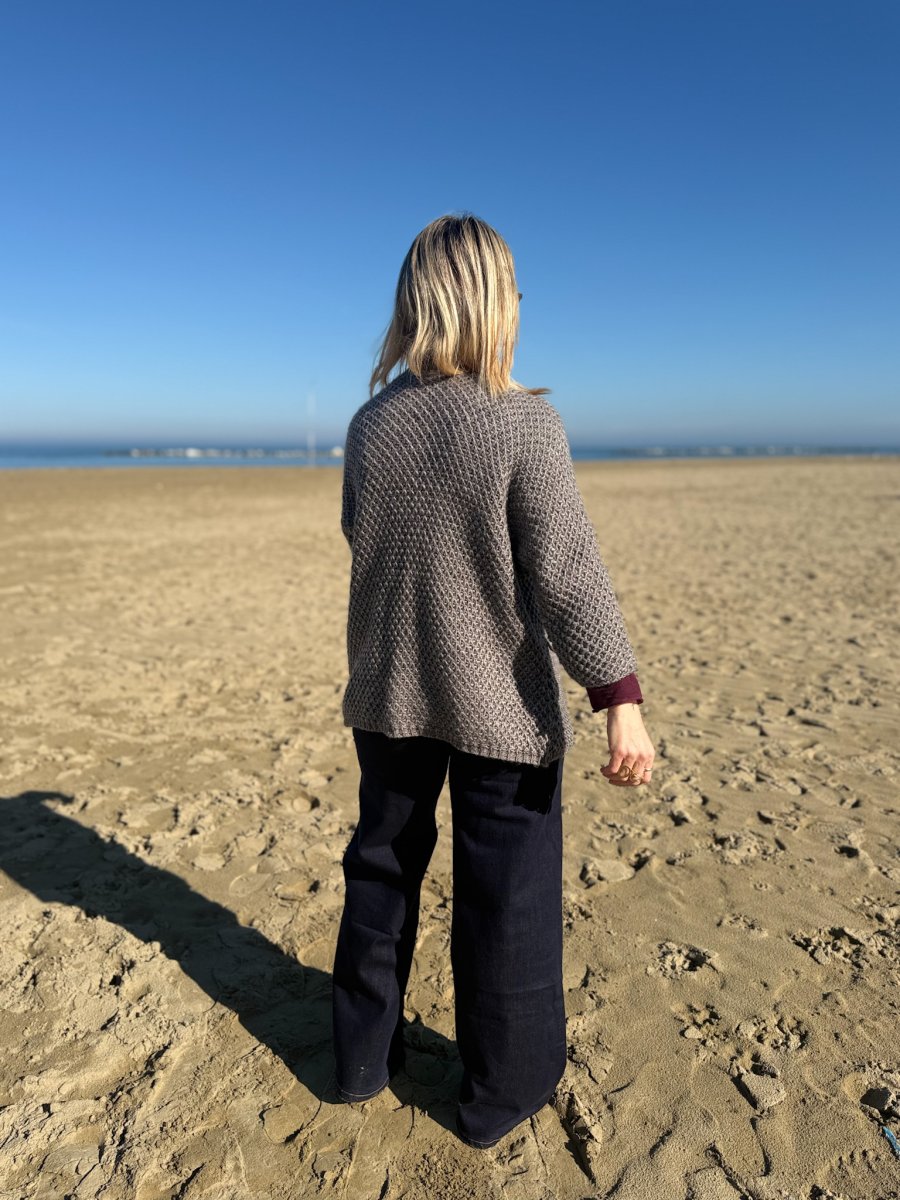 CARDIGAN APERTO CON TASCHE FRONTALI - immagine 5