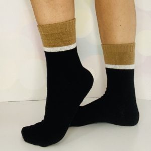 Calzino sportivo bi-color cashmere