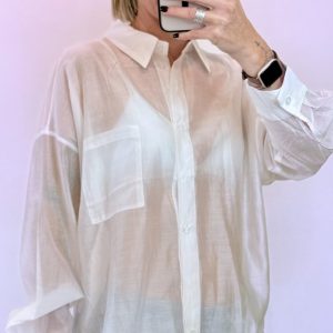 CAMICIA TRASPARENTE OVERSIZE IN ORGANZA
