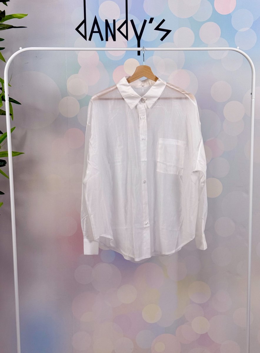CAMICIA TRASPARENTE OVERSIZE IN ORGANZA - immagine 3