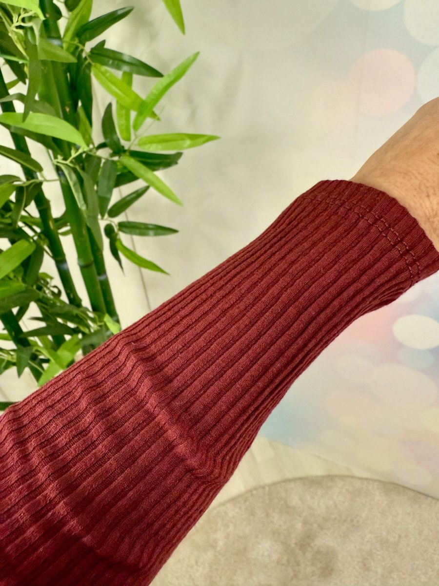 SOTTOGIACCA CASHMERE A COSTINE COLLO ALTO - immagine 3