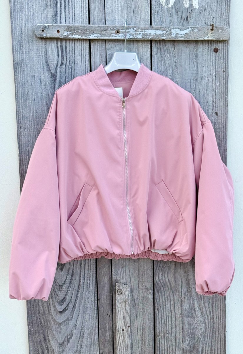 BOMBER OVERSIZE CON ARRICCIATURA POLSI E VITA - immagine 3