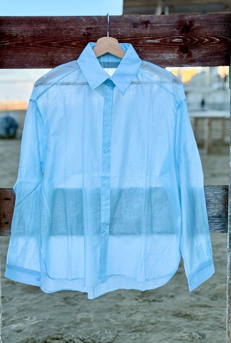 CAMICIA TRASPARENTE OVERSIZE IN ORGANZA - immagine 8