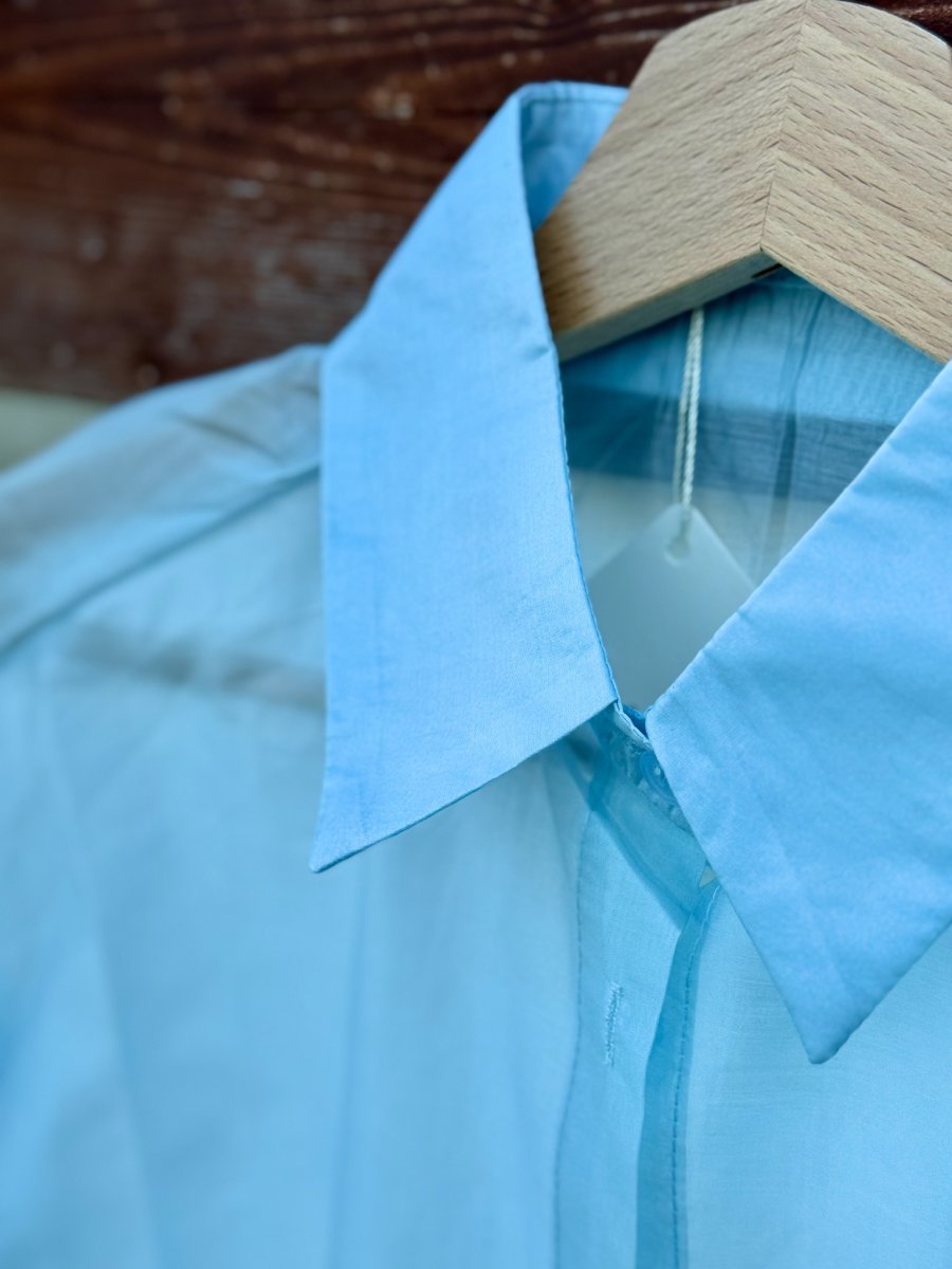 CAMICIA TRASPARENTE OVERSIZE IN ORGANZA - immagine 9