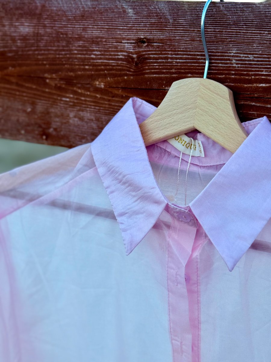 CAMICIA TRASPARENTE OVERSIZE IN ORGANZA - immagine 6