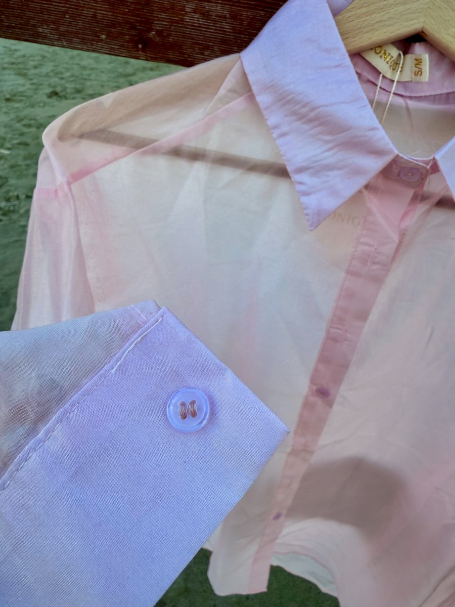 CAMICIA TRASPARENTE OVERSIZE IN ORGANZA - immagine 7