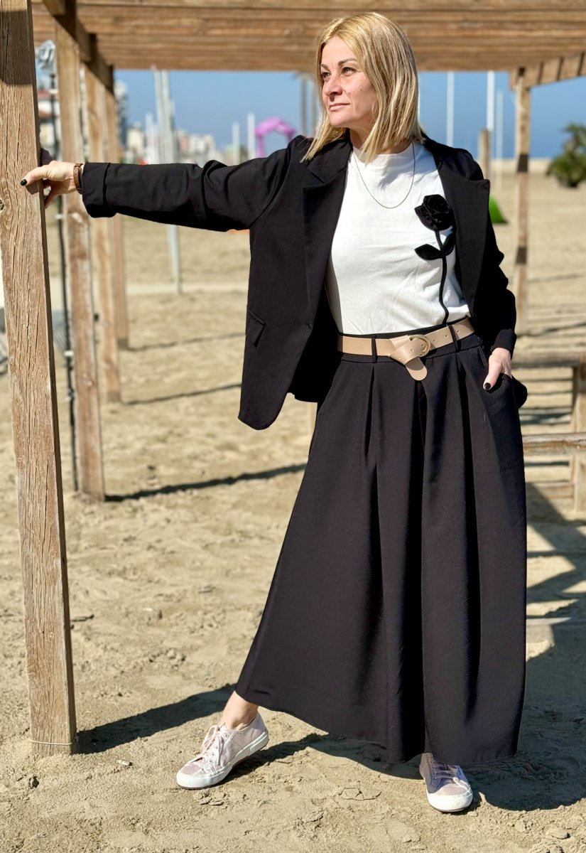 MAXI GONNA CON ELASTICO IN VITA E TASCHE - immagine 5