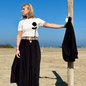 MAXI GONNA CON ELASTICO IN VITA E TASCHE