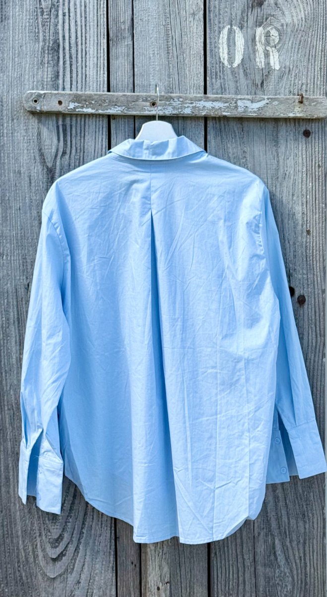 CAMICIA OVERSIZE CON PIETRE IN COTONE - immagine 7