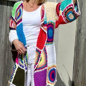 CARDIGAN GRANNY SQUARE MULTICOLOR