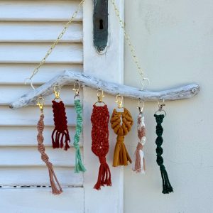 PORTACHIAVI ARTIGIANALE MACRAMÈ 100% COTONE