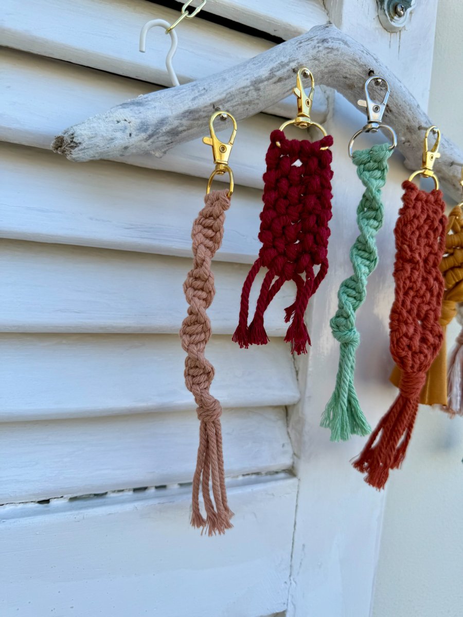 PORTACHIAVI ARTIGIANALE MACRAMÈ 100% COTONE - immagine 4