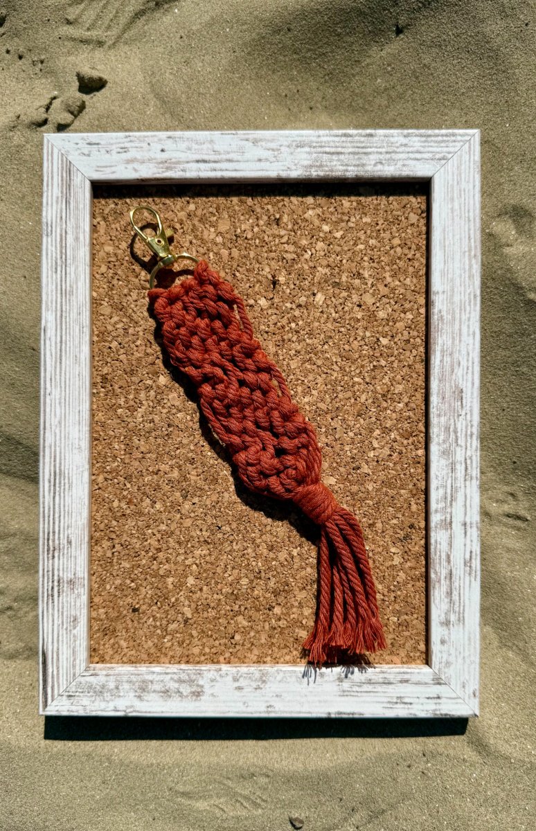 PORTACHIAVI ARTIGIANALE MACRAMÈ 100% COTONE - immagine 5