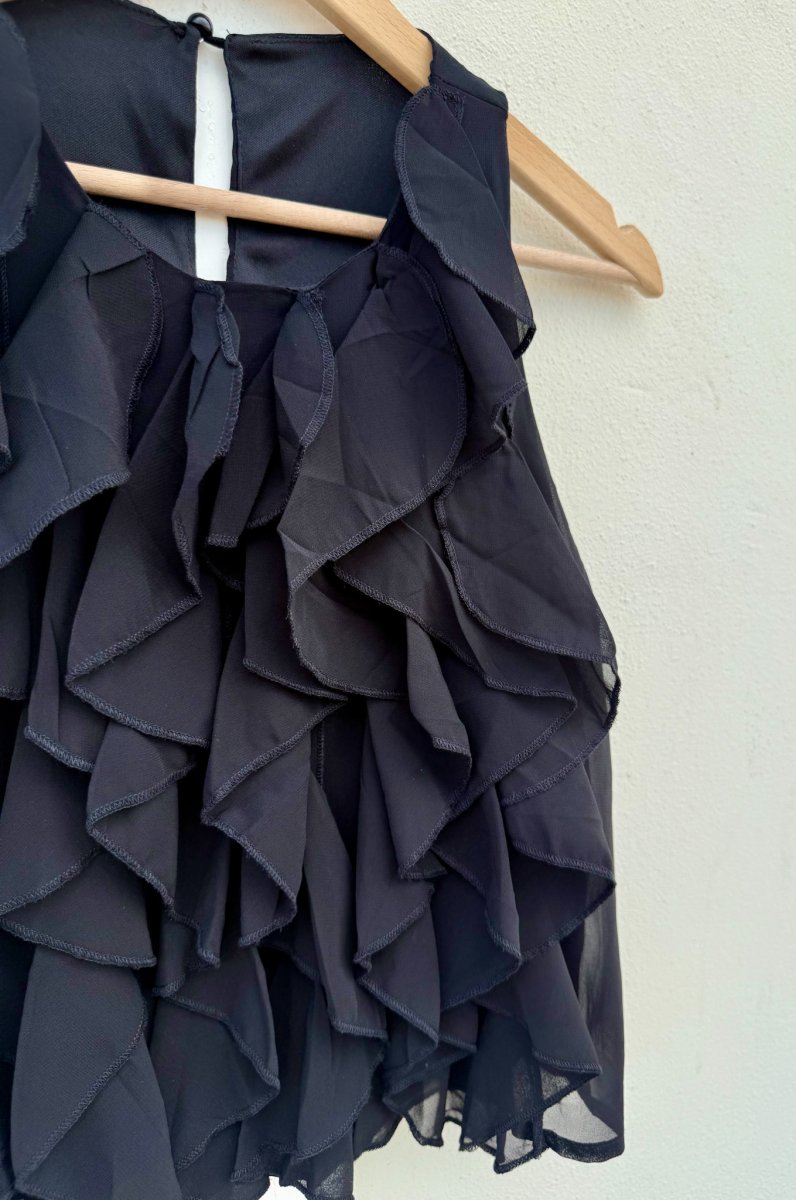 CANOTTA VOILE EFFETTO PETALI - immagine 4