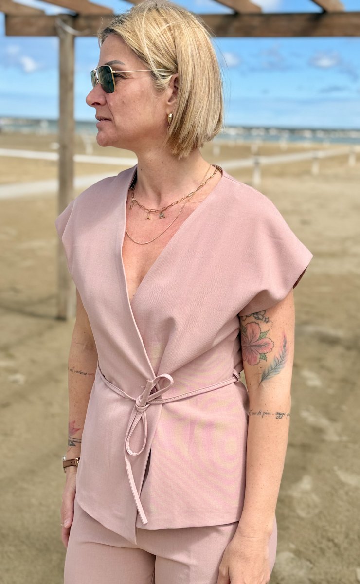 COMPLETO GILÈT CON CINTA E PANTALONE LUNGO - immagine 4