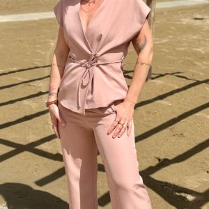 COMPLETO GILÈT CON CINTA E PANTALONE LUNGO