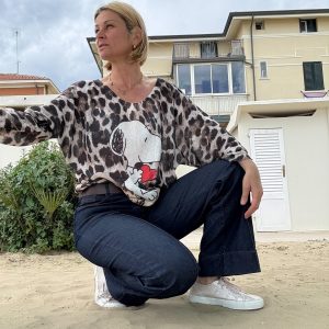 MAGLIA STAMPATA TAGLIA UNICA MANICA 34