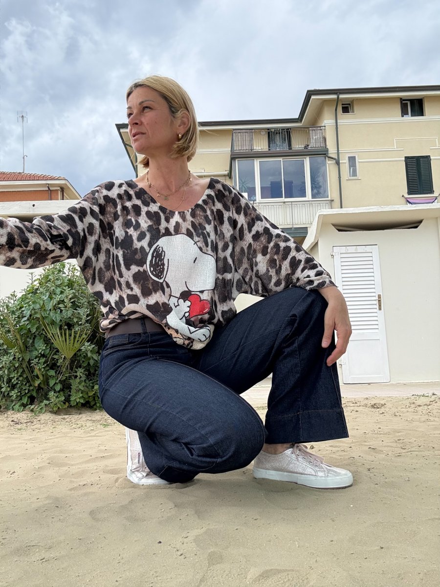 MAGLIA STAMPATA TAGLIA UNICA MANICA 34 - immagine 2