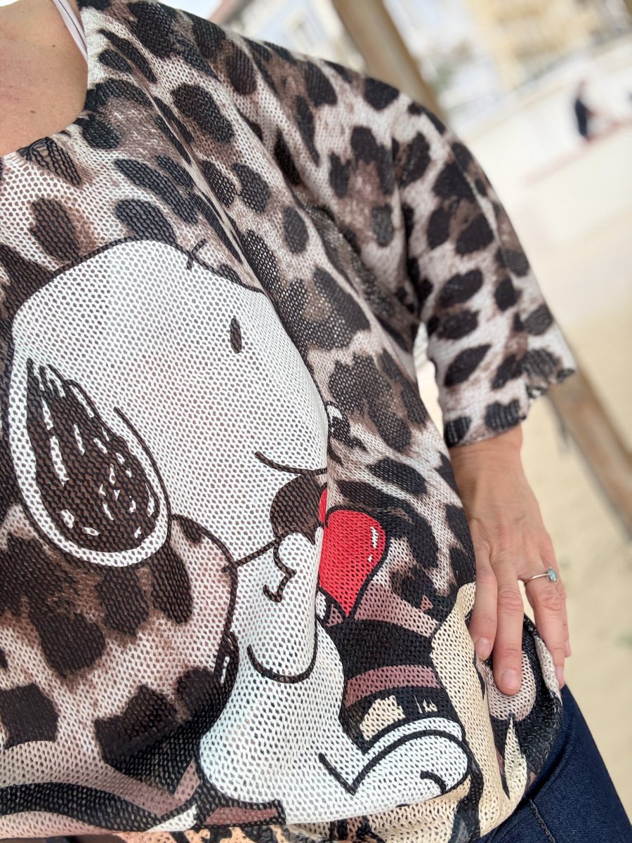 MAGLIA STAMPATA TAGLIA UNICA MANICA 34 - immagine 4