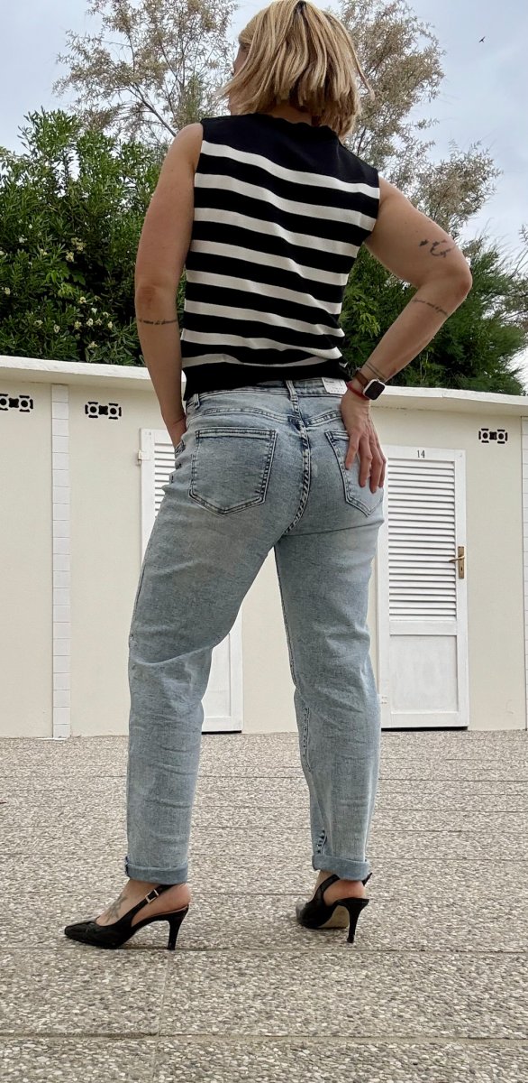 JEANS CHIARO MOM BRILLANTINI - immagine 5