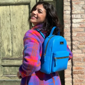 Zainetto in pelle GIULIO bluette