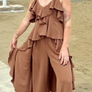 COMPLETO CANOTTA VOLANT E PANTALONE