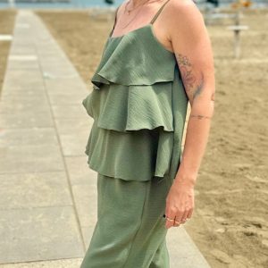 COPLETO CANOTTA FRAPPE E PANMTALONE PALAZZO