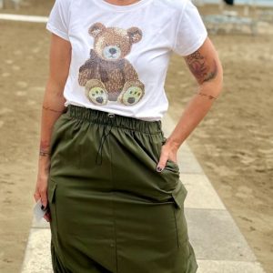 TSHIRT TEDDY CON BRILLANTINI MULTICOLOR