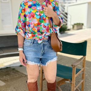 SHORTS SFRANGIATO IN JEANS