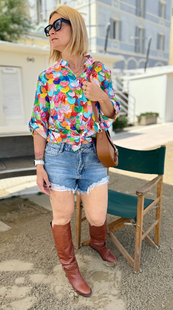 SHORTS SFRANGIATO IN JEANS