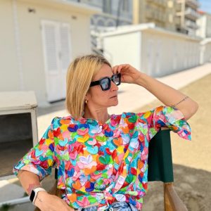 CAMICIA STAMPATA  COLLO ALLA COREANA