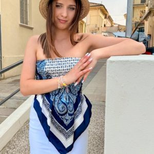 MINIGONNA IN JEANS SFRANGIATA ELASTICIZZATA