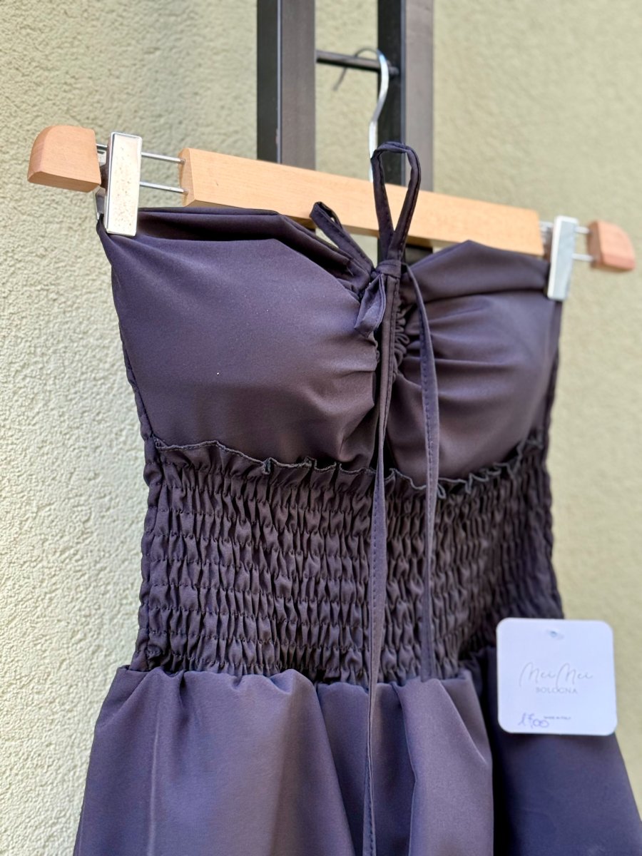 MINI ABITO SENZA SPALLINE CON BALZE TAGLIA UNICA - immagine 9