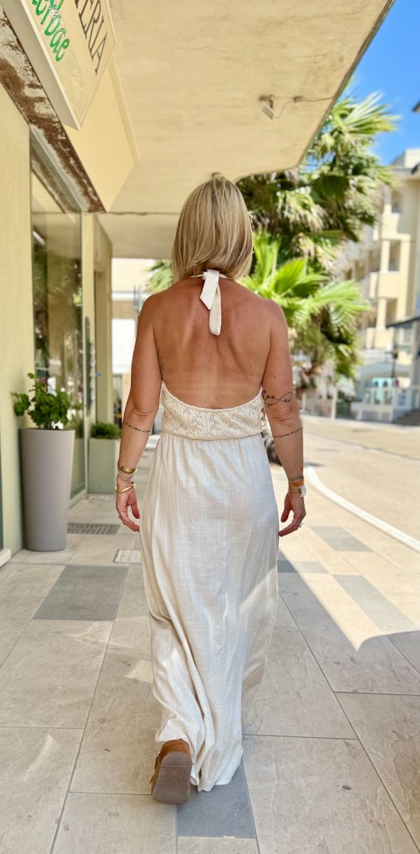 ABITO LUNGO CORPETTO UNCINETTO SCHIENA NUDA - immagine 5