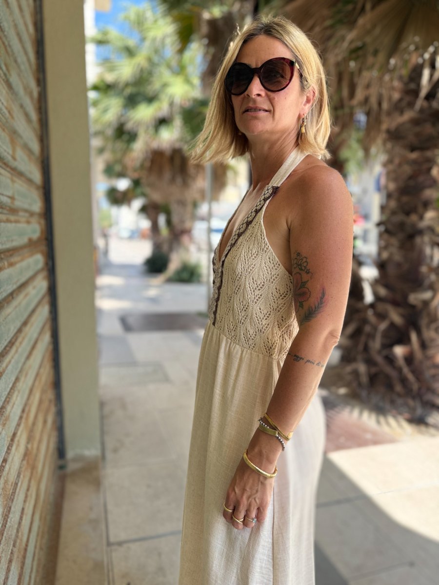 ABITO LUNGO CORPETTO UNCINETTO SCHIENA NUDA - immagine 4