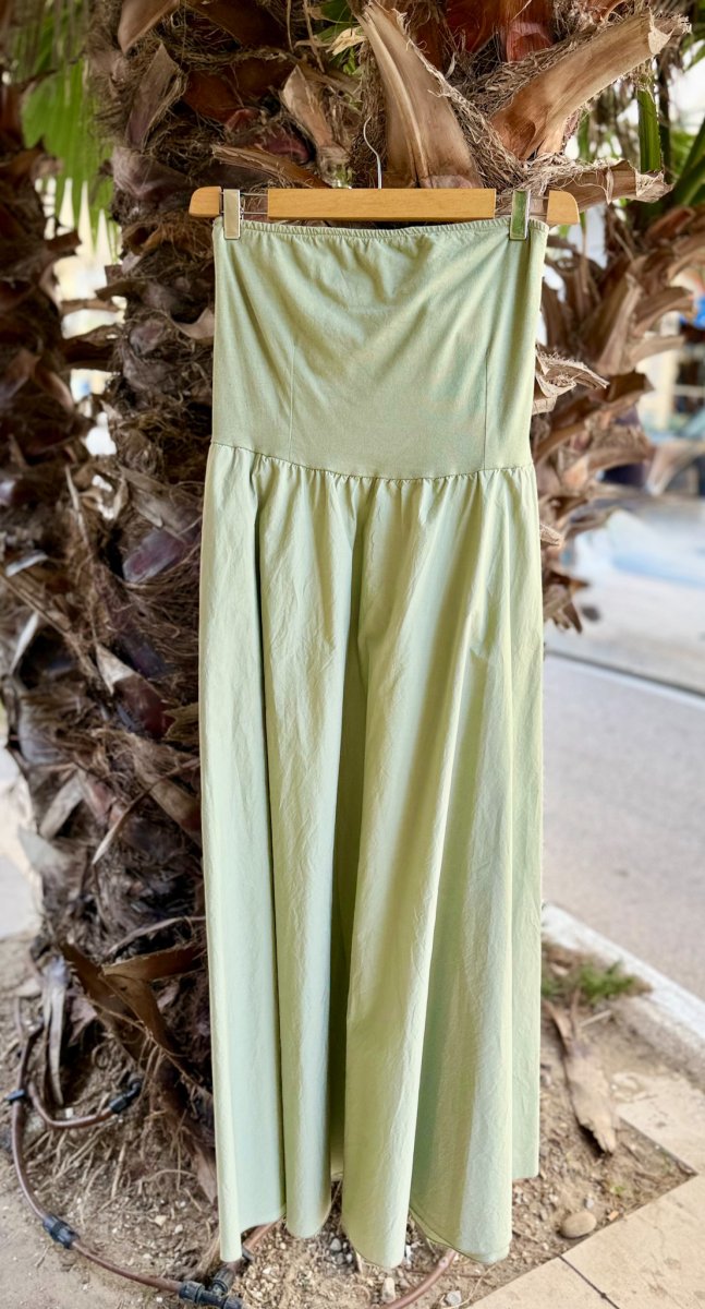 ABITO LUNGO SENZA SPALLINE CON TASCHE IN COTONE - immagine 6