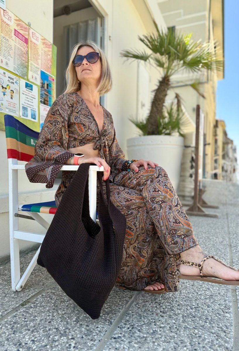 COMPLETO TOP E PANTALONE SETA INDIANA - immagine 5