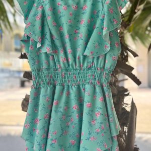 ABITO CON FRAPPA E GONNA BALZE FIORELLINI