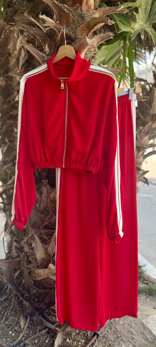 TUTA BANDE LATERALI BOMBER E PANTALONE - immagine 2