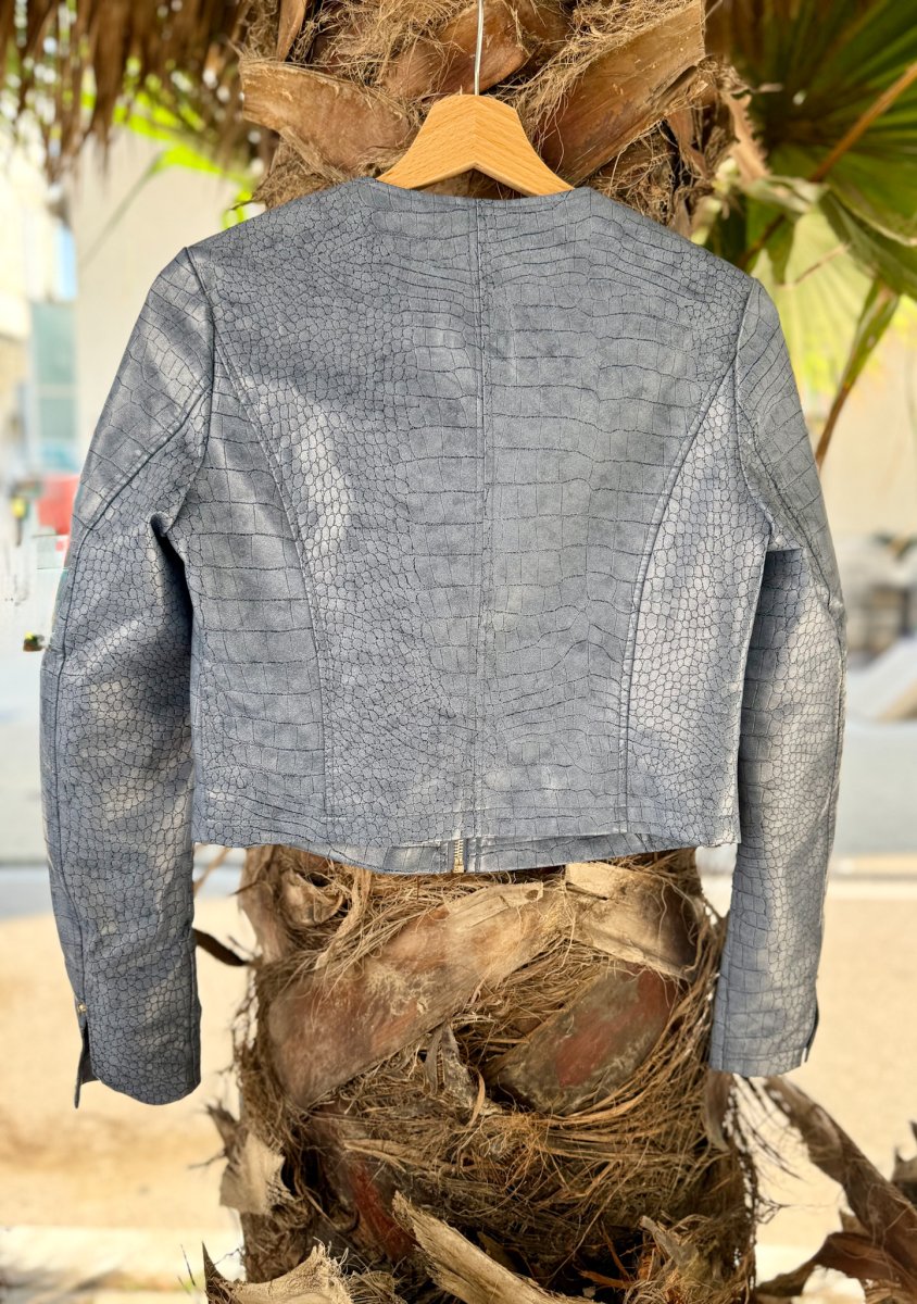 GIACCHETTO ECO PELLE COCCO CON CERNIERE - immagine 3