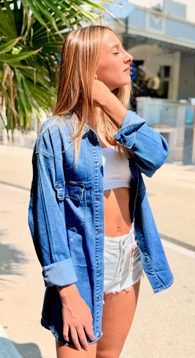 SHORT DI JEANS ELASTICIZZATO TAGLIA UNICA - immagine 5