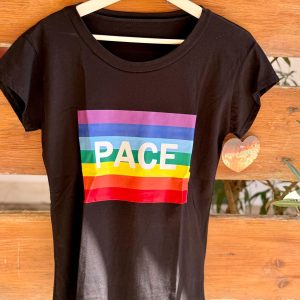 TSHIRT STAMPA PACE ARCOBALENO