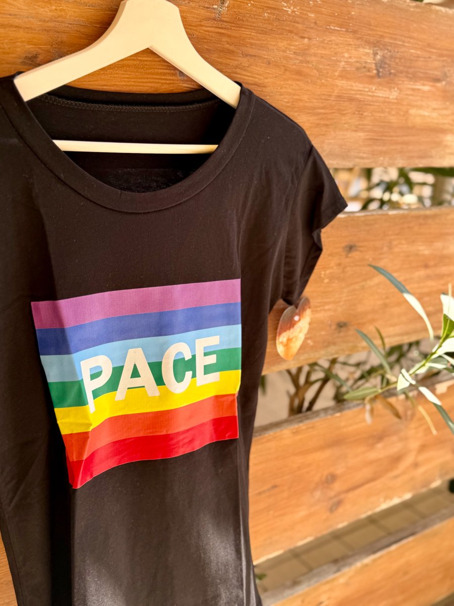 TSHIRT STAMPA PACE ARCOBALENO - immagine 3