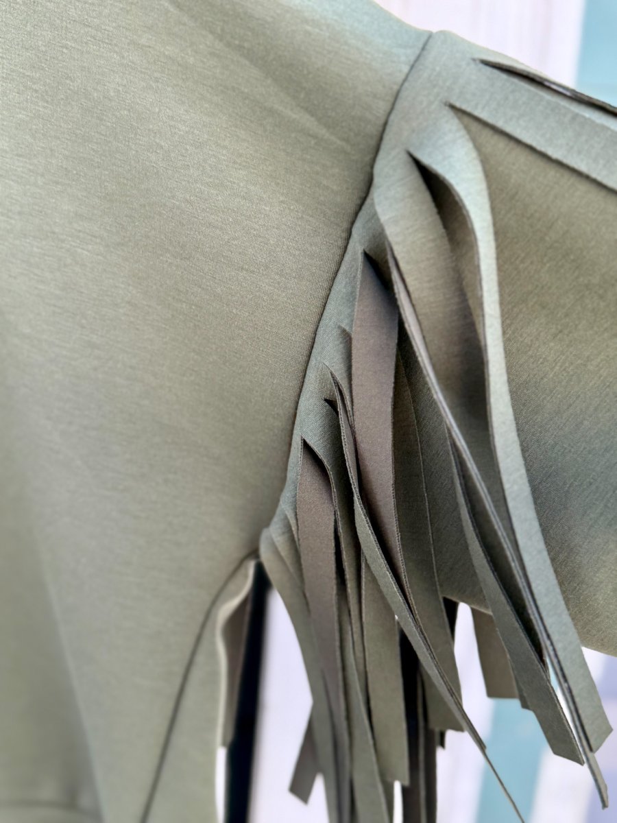 FELPA TAGLIO OVER CON FRANGE - immagine 8