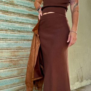 COMPLETO TSHIRT E GONNA IN MORBIDA VISCOSA