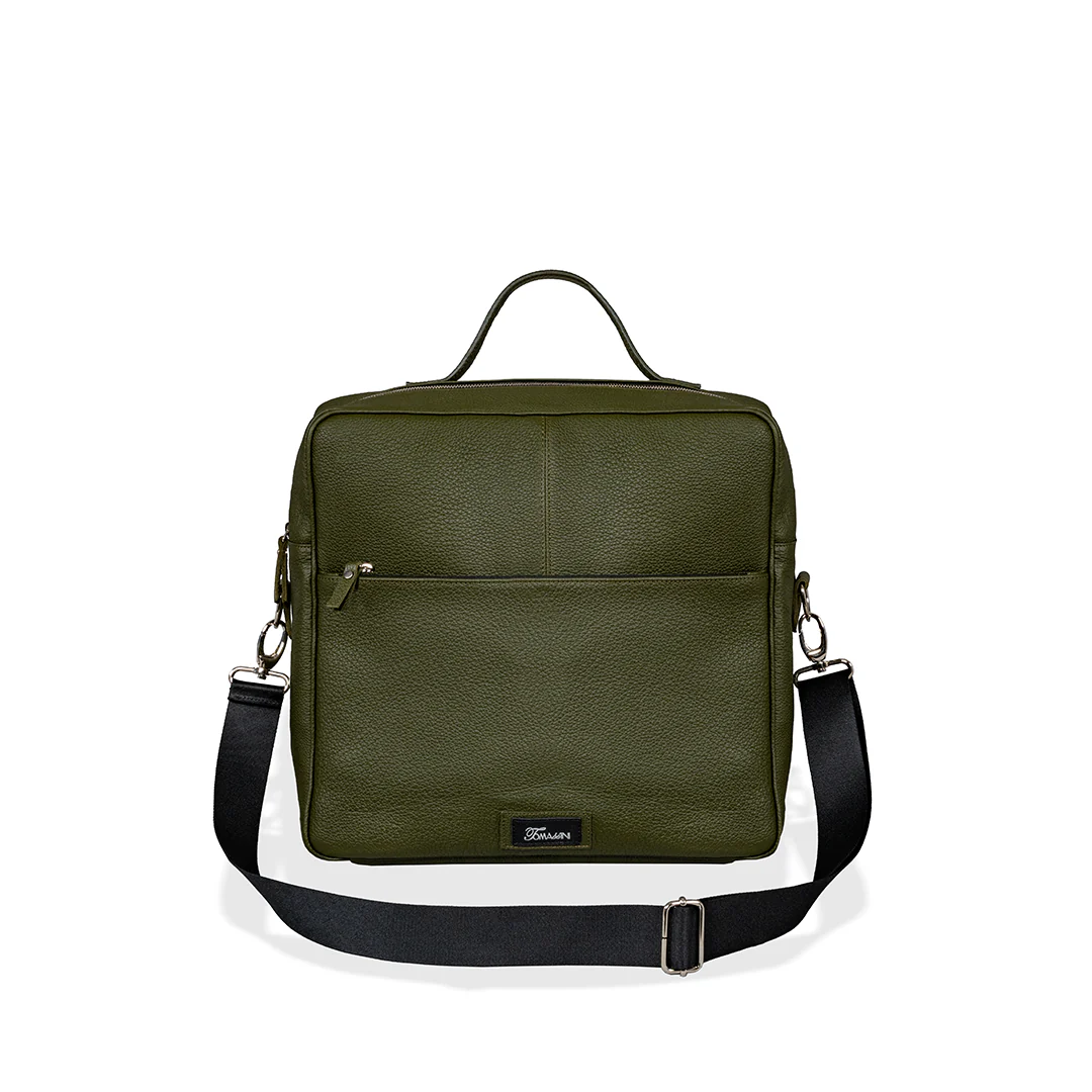 Zaino in pelle MAX Verde oliva