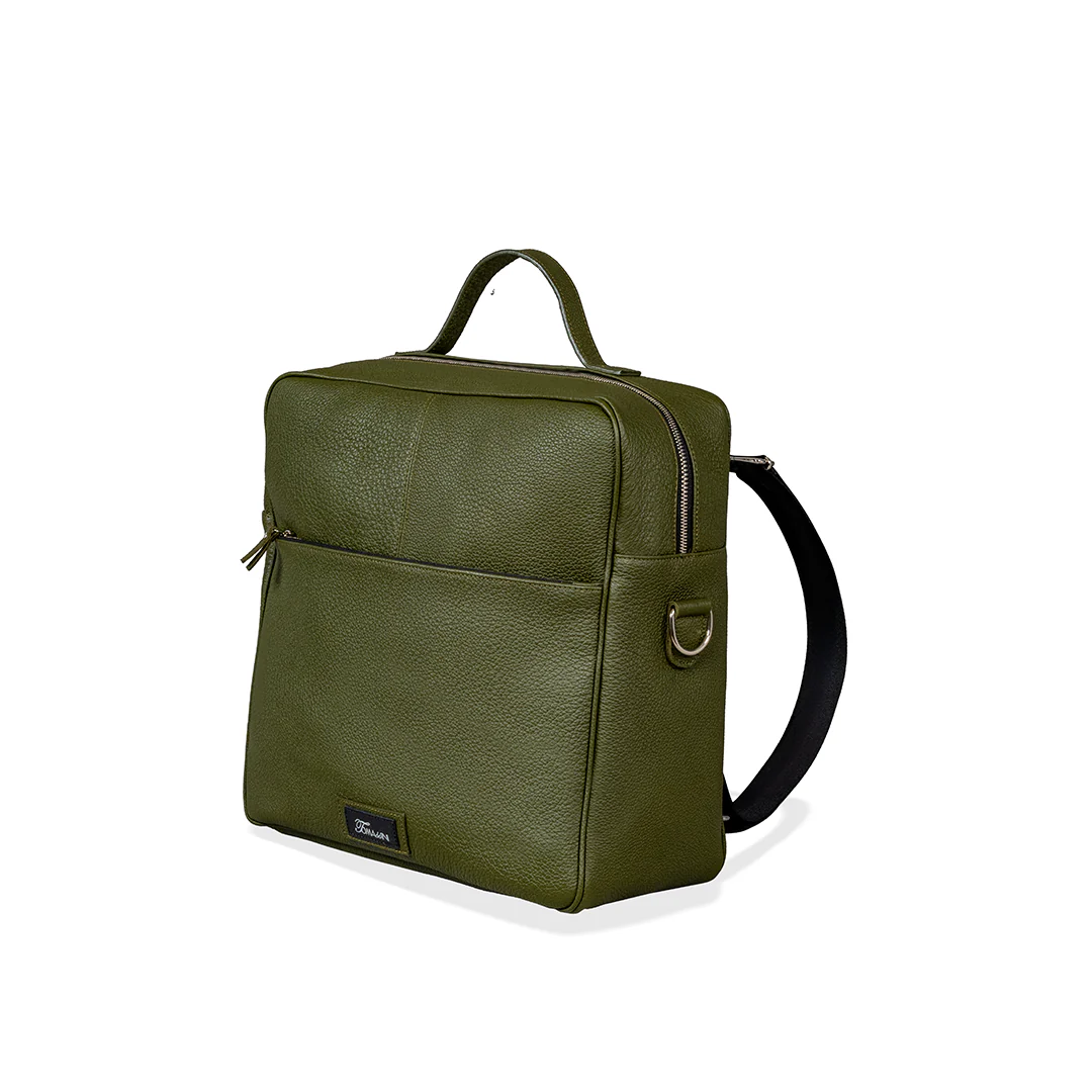 Zaino in pelle MAX Verde oliva - immagine 3